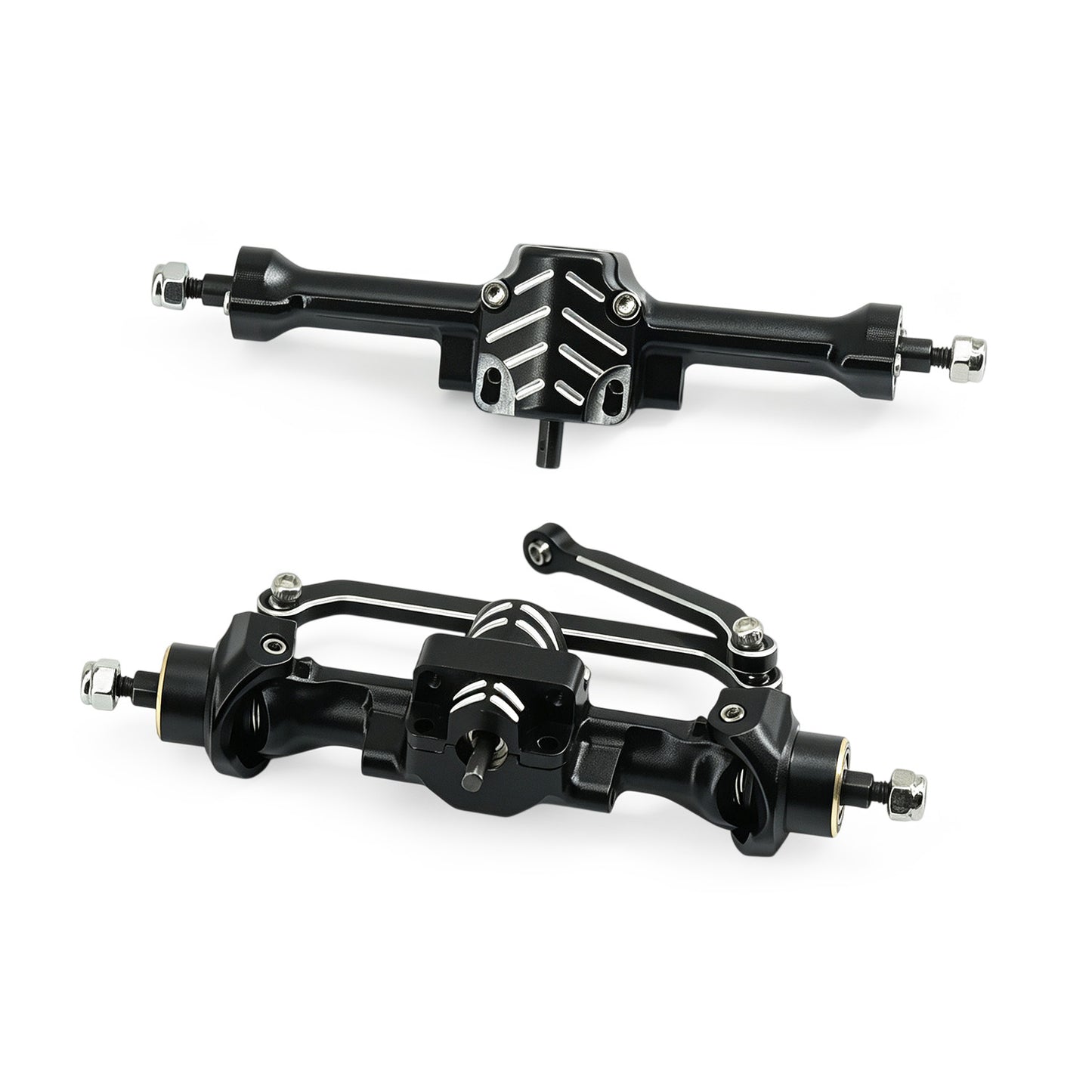 Aluminum  Front Rear Axle with Brass Kunckles/Steering Link/Gear/Bearing/CVD Whole Set for SCX30 Cars Upgrade Parts