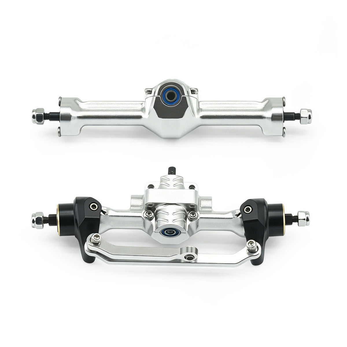 Aluminum  Front Rear Axle with Brass Kunckles/Steering Link/Gear/Bearing/CVD Whole Set for SCX30 Cars Upgrade Parts