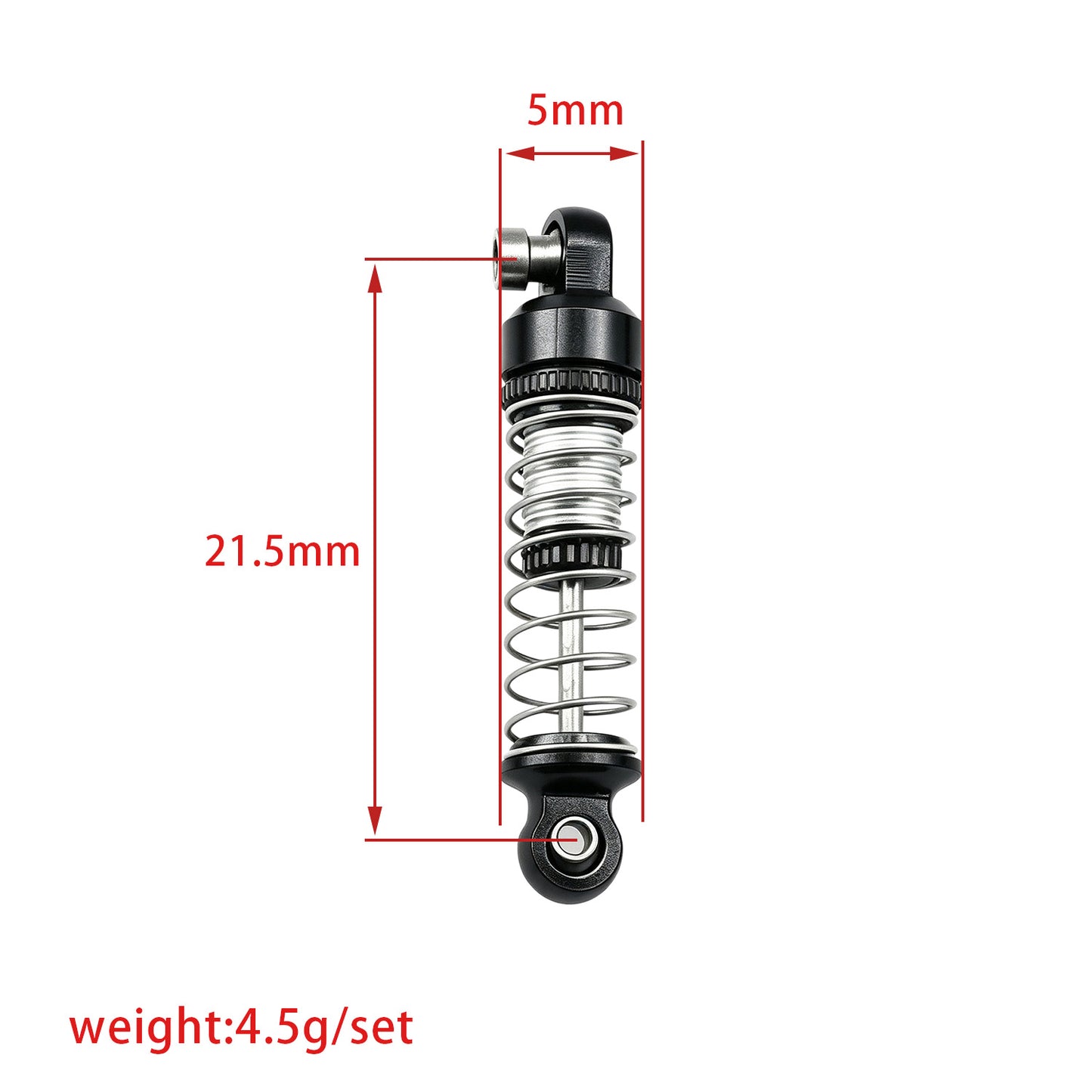 HobbyDetails  Aluminum 21.5mm Oil-Filled Adjustable Shocks for Axial SCX30 RC Crawler