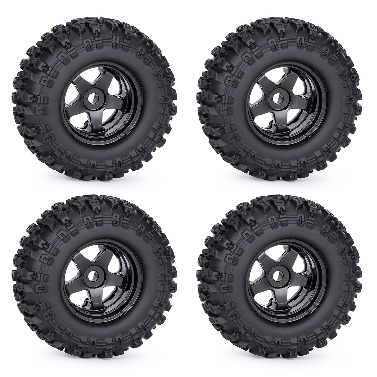 Hobby Details Aluminum 0.7" Beadlock Wheel & Tire Set for SCX30 Cars upgrade parts 4pcs/set
