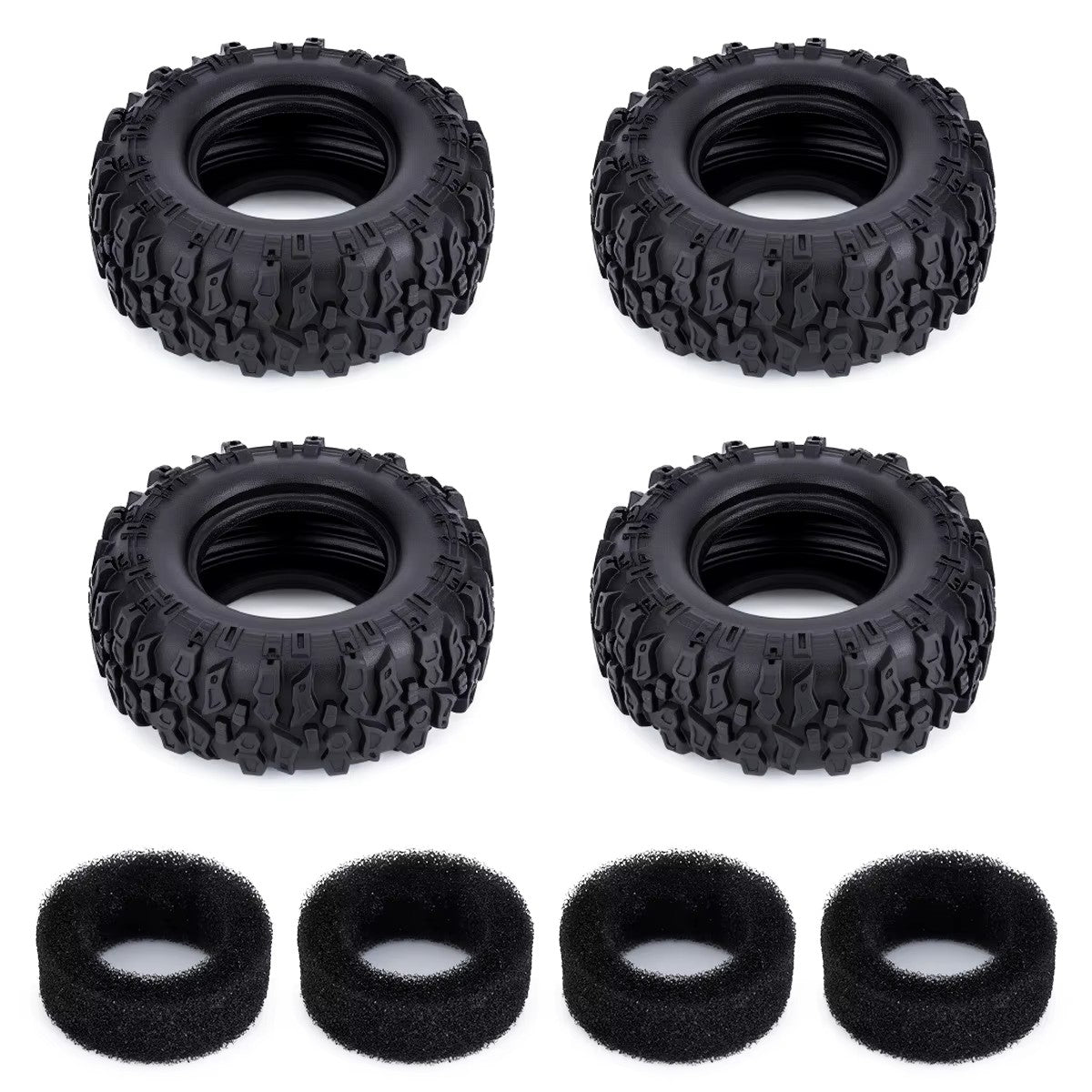 Hobby Details Aluminum 0.7" Beadlock Wheel & Tire Set for SCX30 Cars upgrade parts 4pcs/set