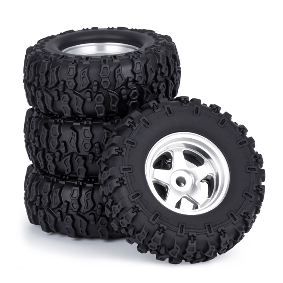 Hobby Details Aluminum 0.7" Beadlock Wheel & Tire Set for SCX30 Cars upgrade parts 4pcs/set