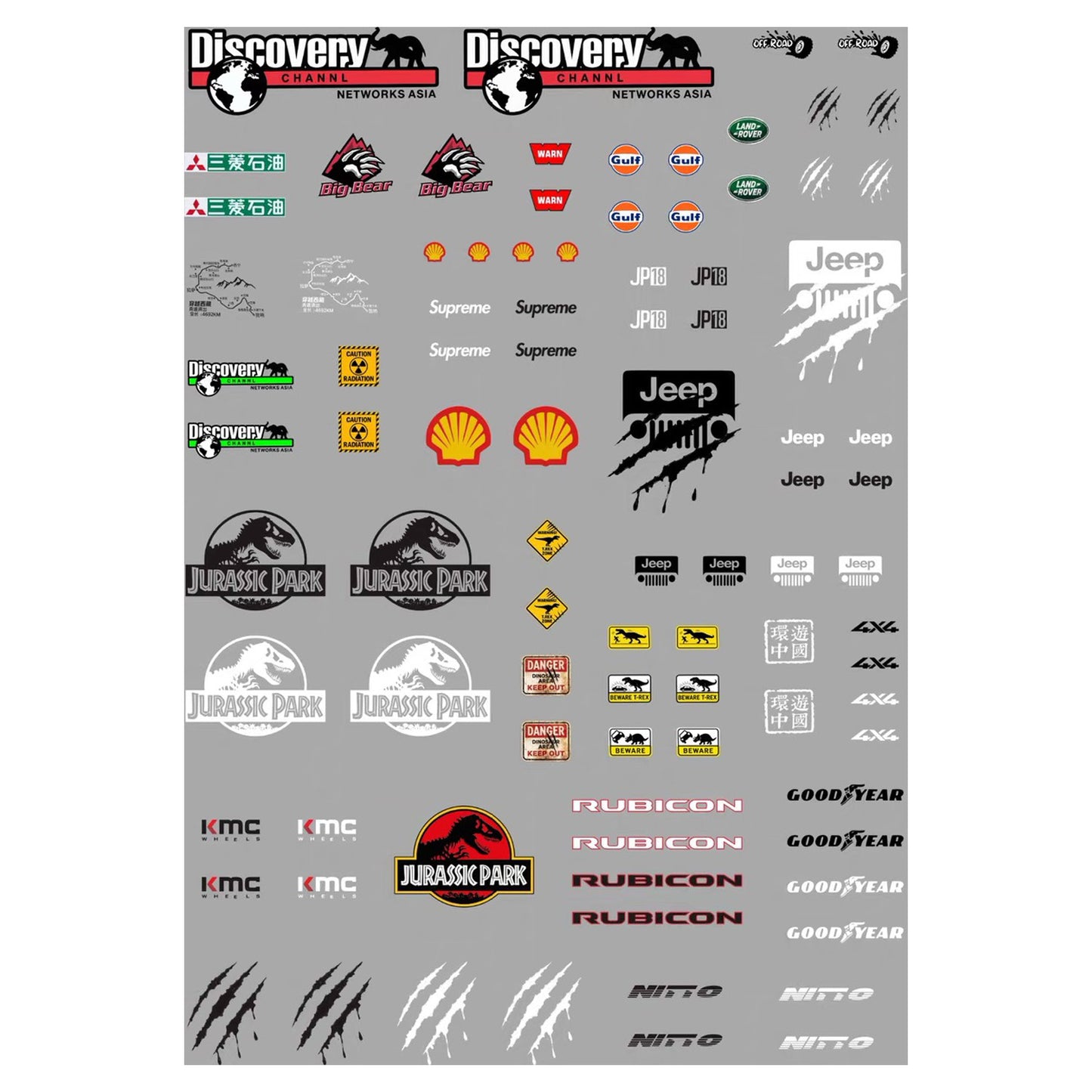 Hobbydetails Decal Sticker for SCX30 Jeep Wrangler/ Bronco/ K10