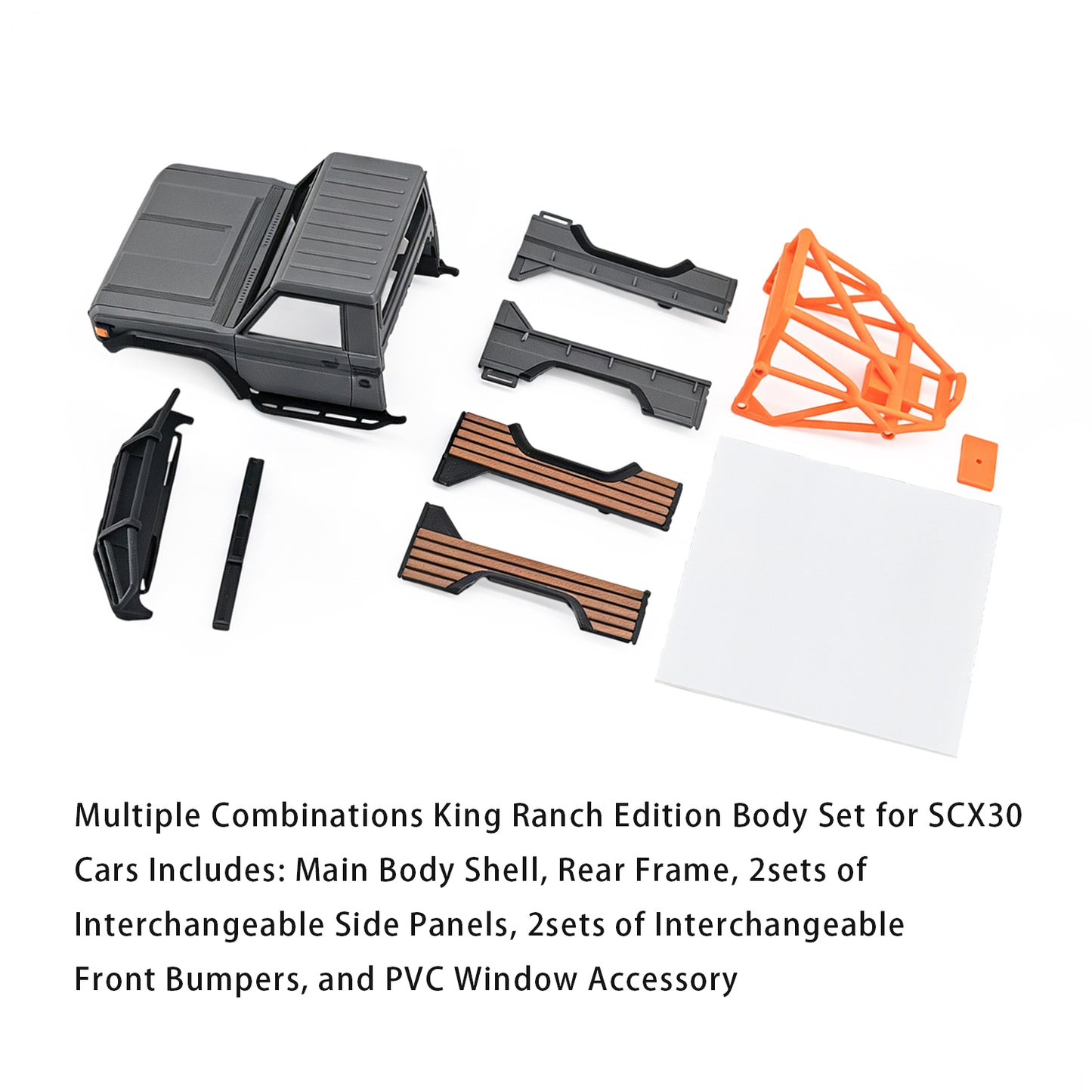 Hobbydetails King Ranch Edition Body with Roll Cage for Axial SCX30 Upgrade