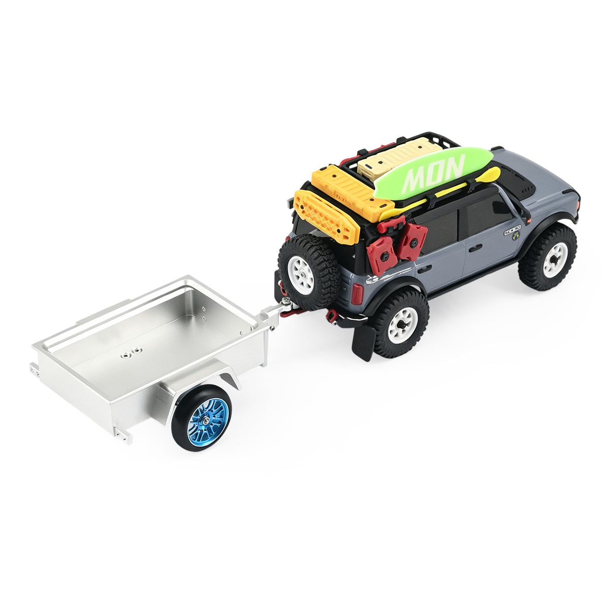 Hobbydetails Aluminum Trailer For 1:30 SCX30 Crawler Cars