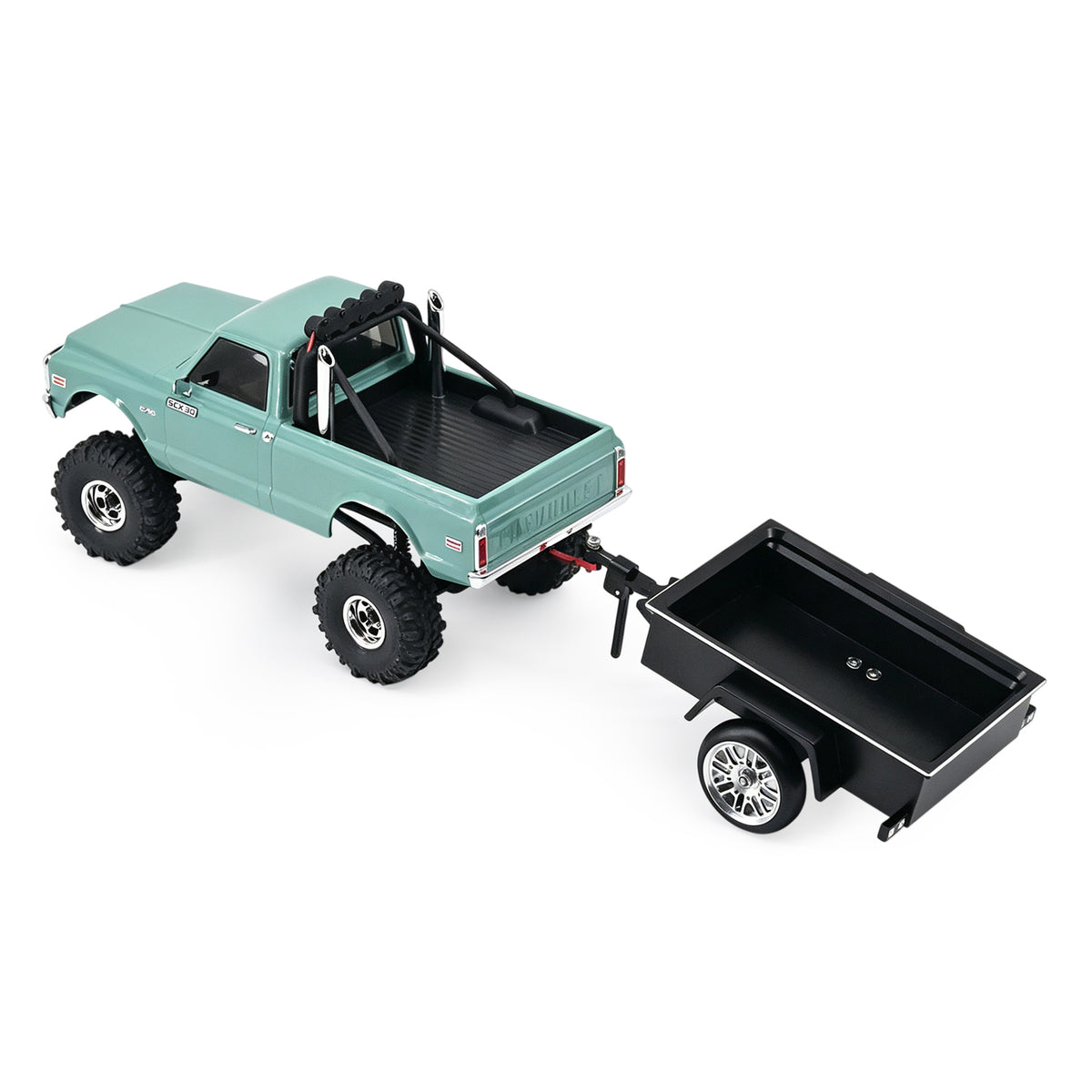 Hobbydetails Aluminum Trailer For 1:30 SCX30 Crawler Cars