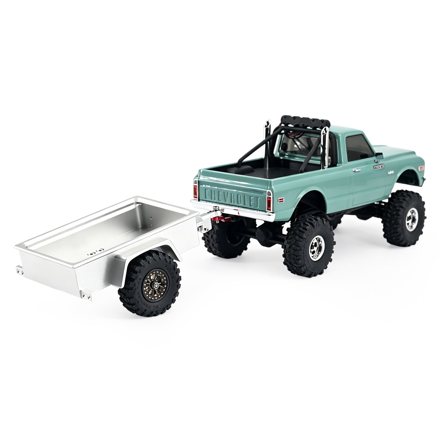 Hobbydetails Aluminum Trailer For 1:30 SCX30 Crawler Cars