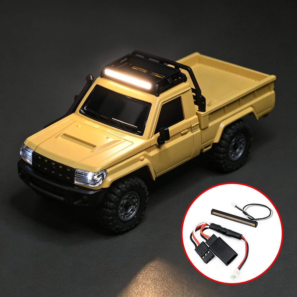 Aluminum Case Straight LED Light Bar for LC79 Body for SCX30 Car