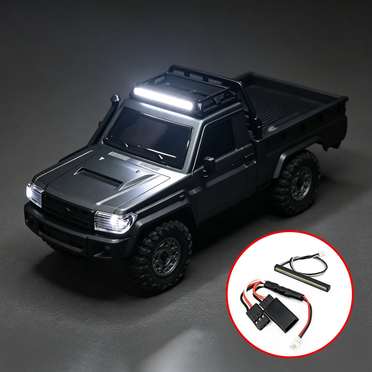 Aluminum Case Straight LED Light Bar for LC79 Body for SCX30 Car