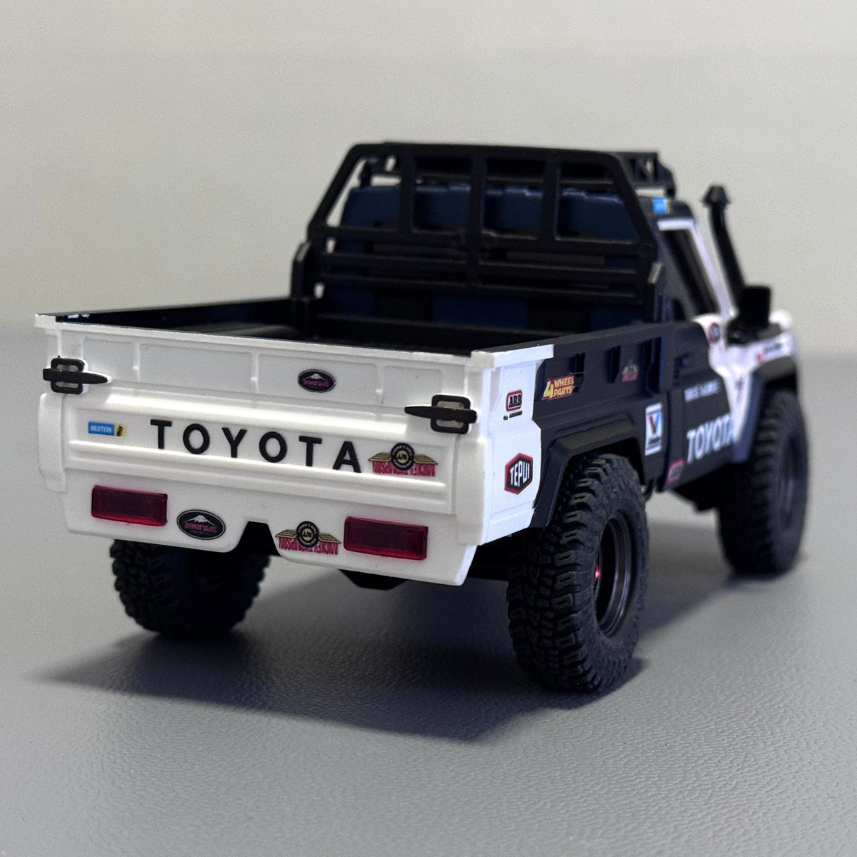 Hobbydetails 1/30 Big Size Toyota UV Sticker for Land Cruiser LC79 body fit for SCX30 Cars