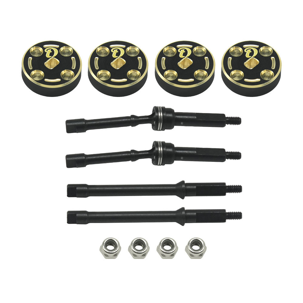 Hobby Details 1144 Steel Hardening +4mm CVD with Brass +4mm Weight 4pcs/set for SCX30 Cars Upgrade Parts 8pcs/set