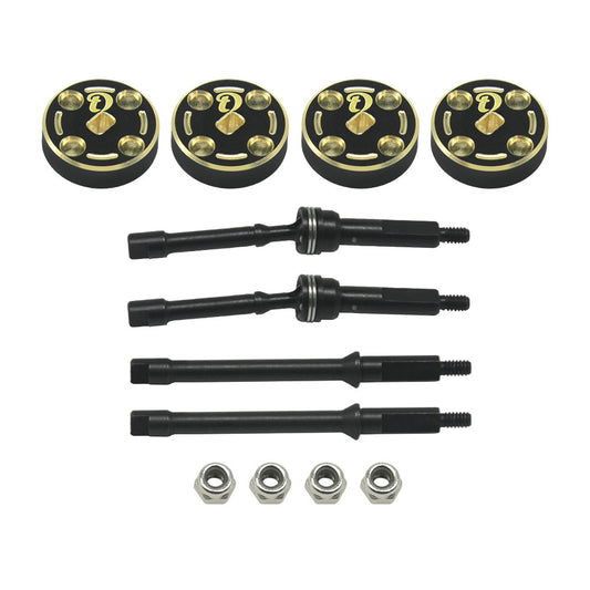 Hobby Details 1144 Steel Hardening +4mm CVD with Brass +4mm Weight 4pcs/set for SCX30 Cars Upgrade Parts 8pcs/set
