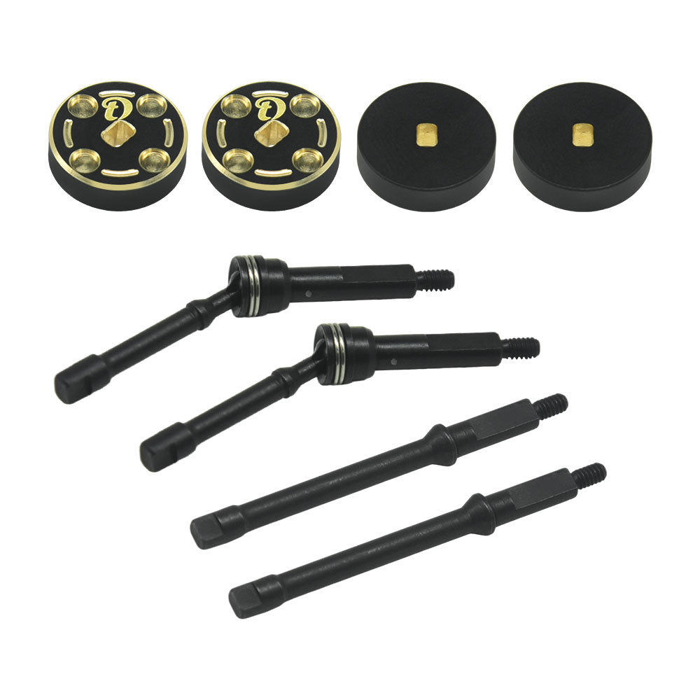 Hobby Details 1144 Steel Hardening +4mm CVD with Brass +4mm Weight 4pcs/set for SCX30 Cars Upgrade Parts 8pcs/set