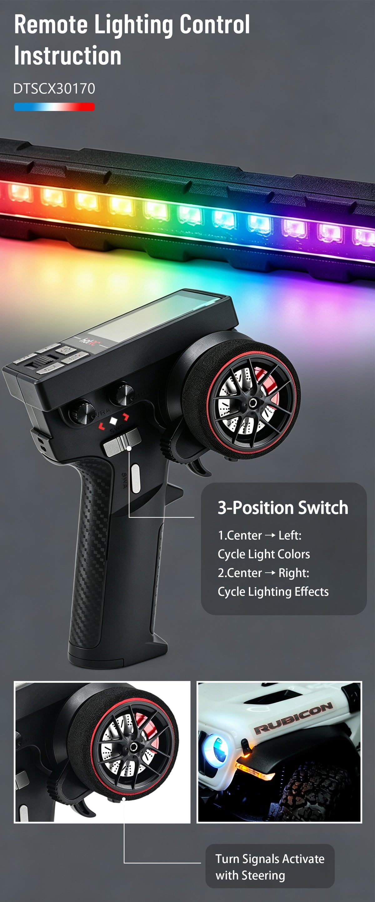 Review RGB Light Hobbydetails 7-Color 12-Mode RGB Sequential LED Light Set for SCX30 Jeep Wrangler JLU(Only Fit for only Stock Jeep Body)