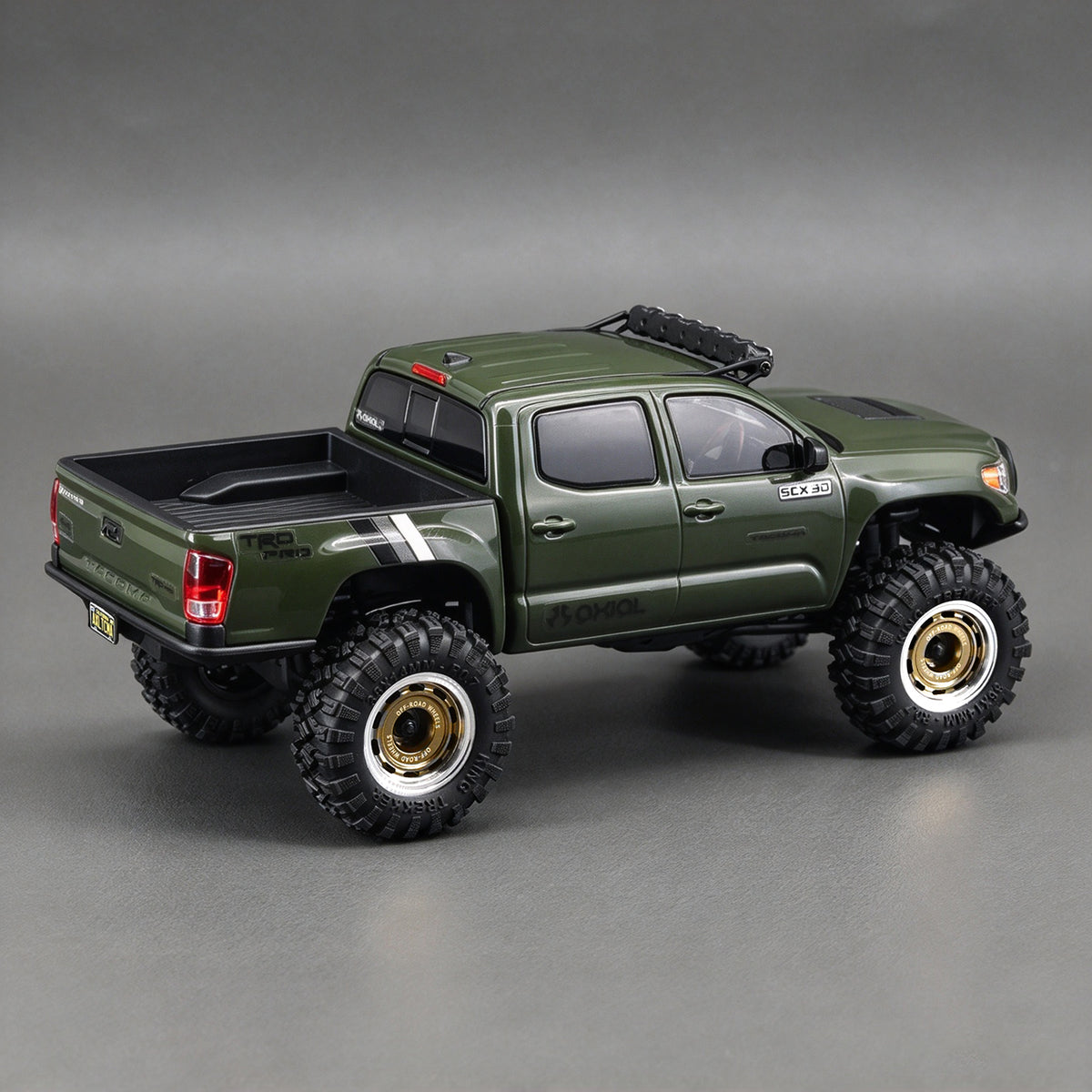 Hobbydetails 1/30 Toyota Classic UV Sticker/Topper Camper Shell/Body Mount Tire Wheel Set  for SCX30 Tacoma Cars
