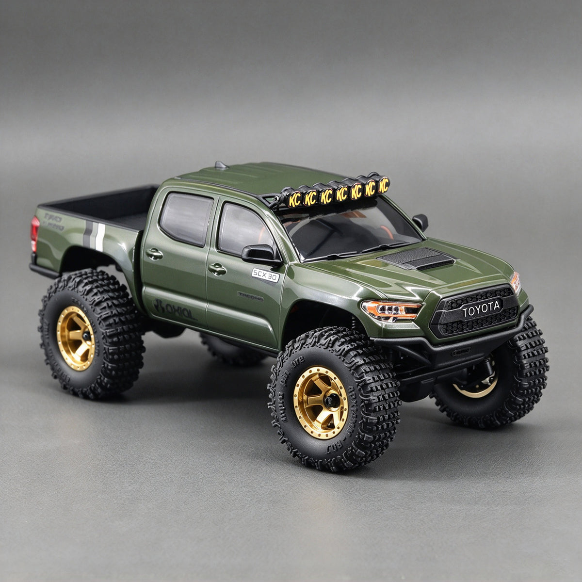 Hobbydetails 1/30 Toyota Classic UV Sticker/Topper Camper Shell/Body Mount Tire Wheel Set  for SCX30 Tacoma Cars