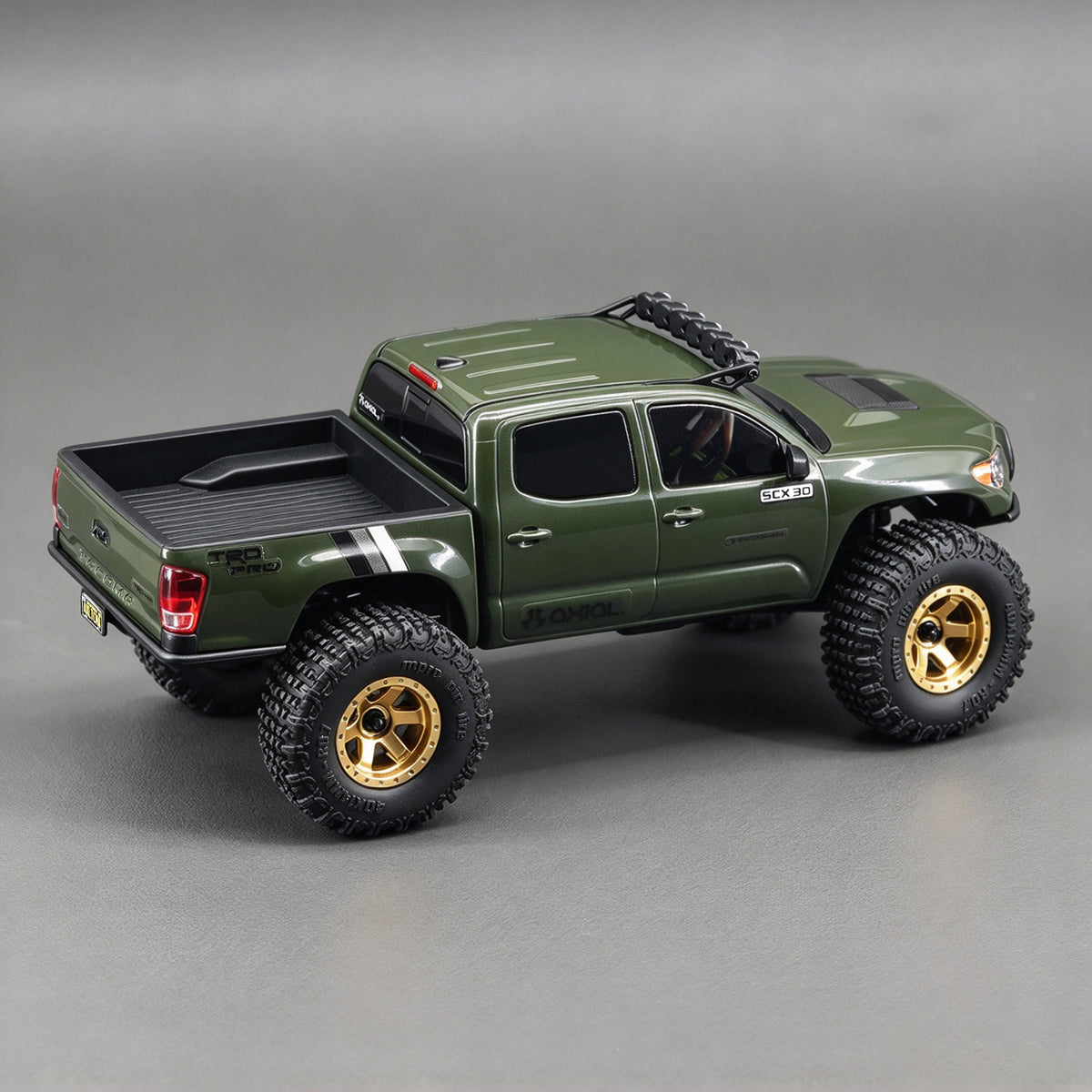 Hobbydetails 1/30 Toyota Classic UV Sticker/Topper Camper Shell/Body Mount Tire Wheel Set  for SCX30 Tacoma Cars