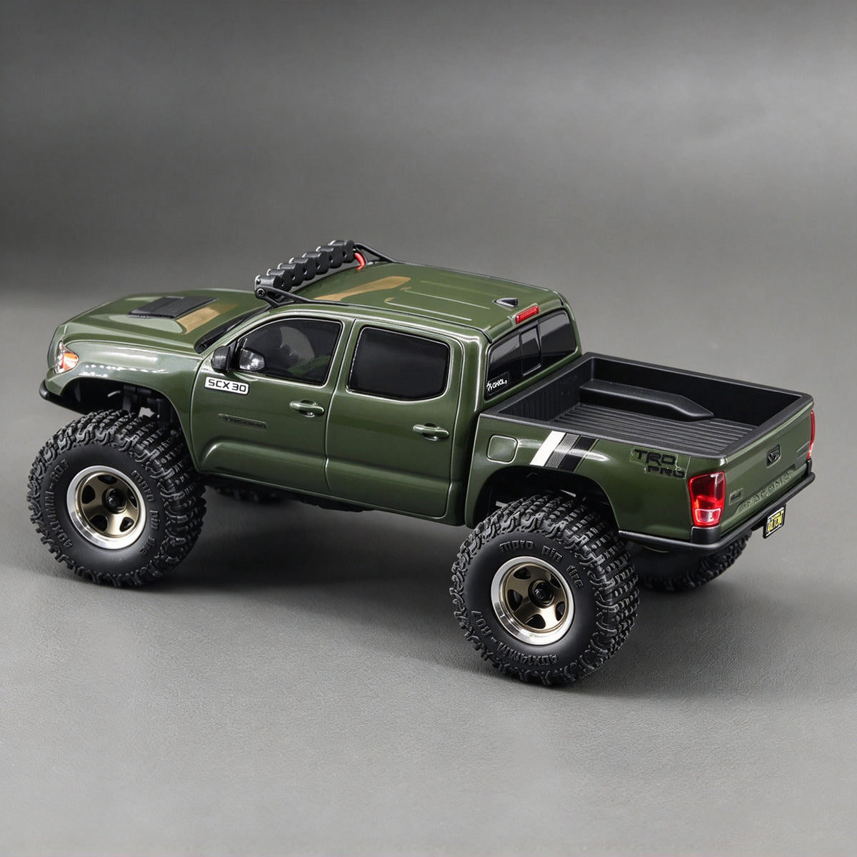 Hobbydetails 1/30 Toyota Classic UV Sticker/Topper Camper Shell/Body Mount Tire Wheel Set  for SCX30 Tacoma Cars