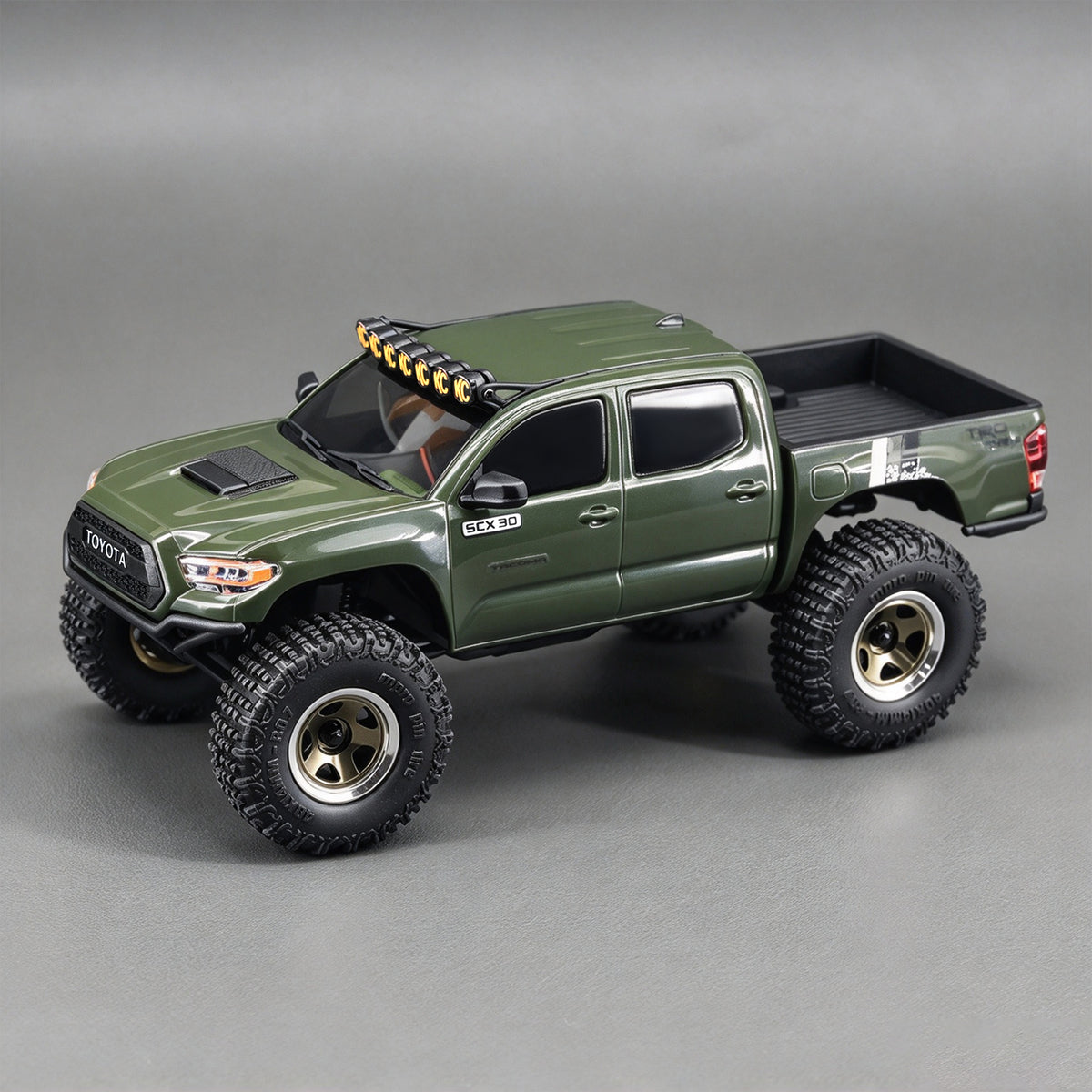 Hobbydetails 1/30 Toyota Classic UV Sticker/Topper Camper Shell/Body Mount Tire Wheel Set  for SCX30 Tacoma Cars