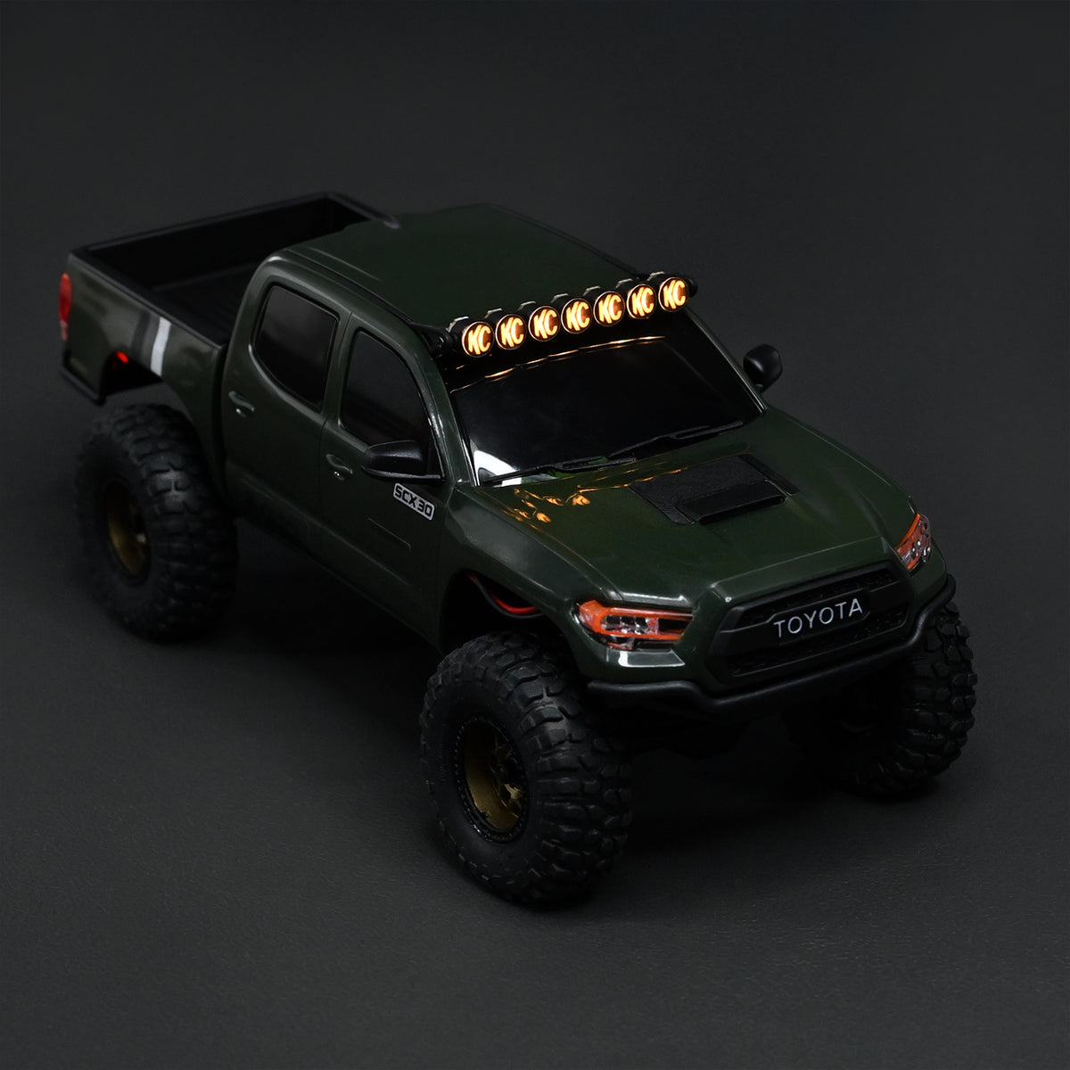 Hobbydetails Newest Aluminum Case KC LED Light for Axial SCX30 Green Tacoma Rock Crawler Car Yellow