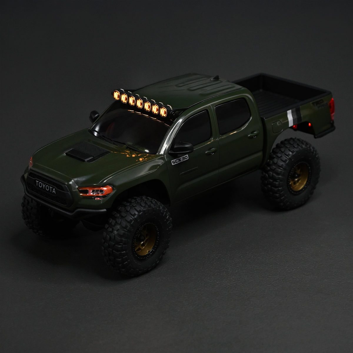 Hobbydetails Newest Aluminum Case KC LED Light for Axial SCX30 Green Tacoma Rock Crawler Car Yellow