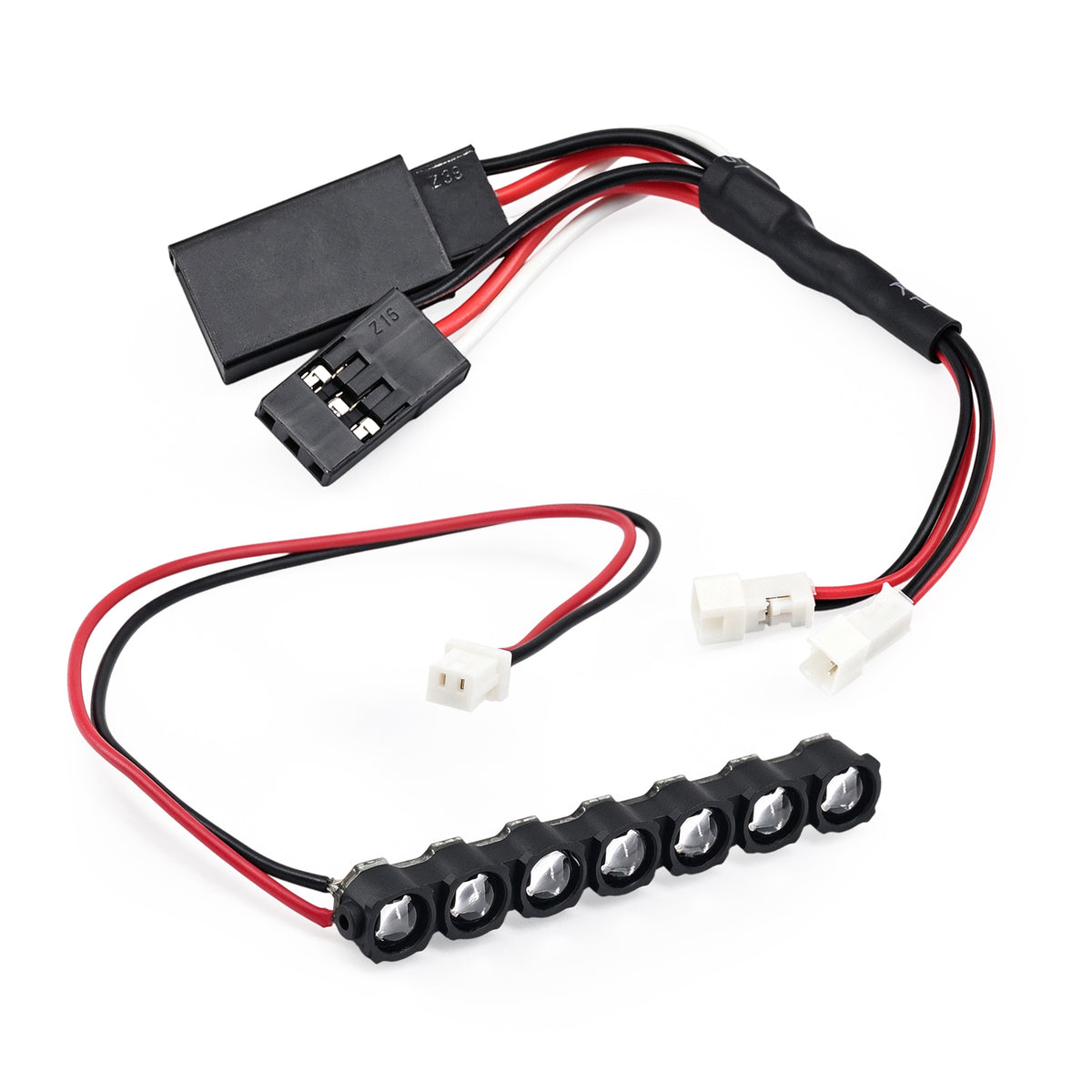 Hobbydetails Newest Aluminum Case Standard Round LED Light for Axial SCX30 Green Tacoma Rock Crawler Car White