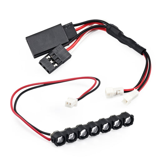 Hobbydetails Newest Aluminum Case Standard Round LED Light for Axial SCX30 Green Tacoma Rock Crawler Car White