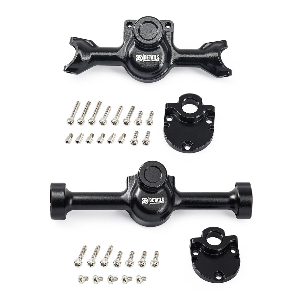 Hobbydetails Aluminum Newest Quality Front&Rear Axle Case Set for SCX30 Cars