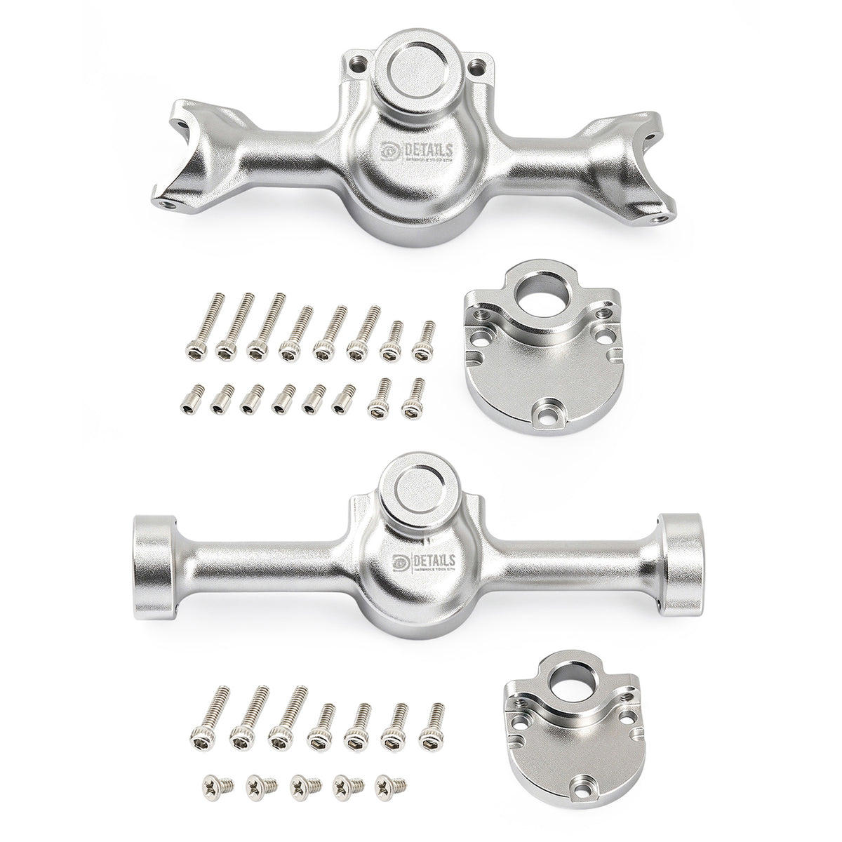 Hobbydetails Aluminum Newest Quality Front&Rear Axle Case Set for SCX30 Cars