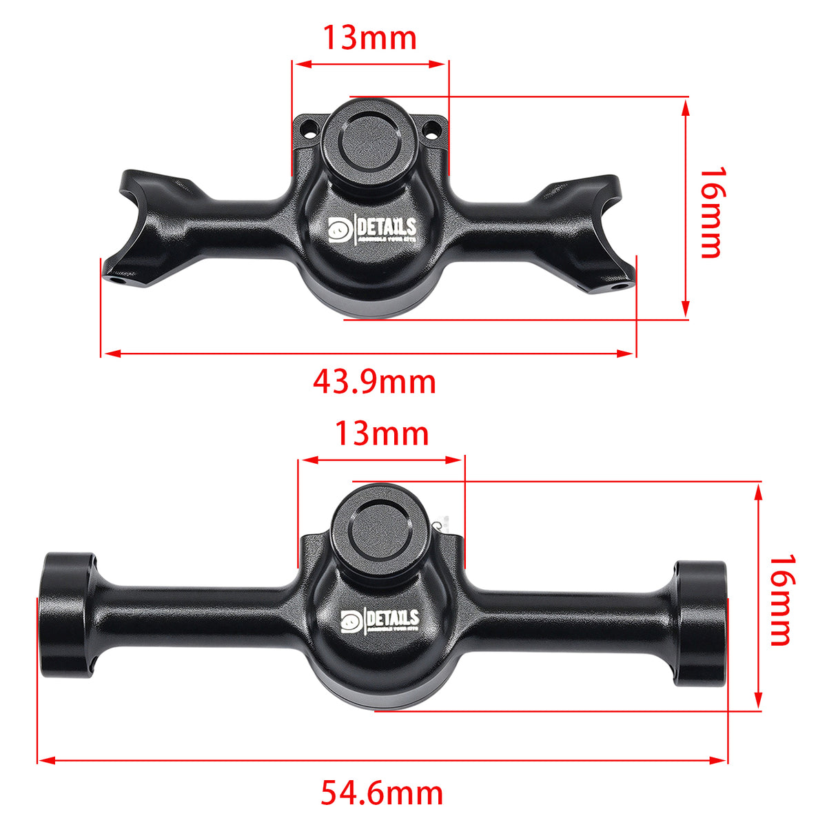 Hobbydetails Aluminum Newest Quality Front&Rear Axle Case Set for SCX30 Cars