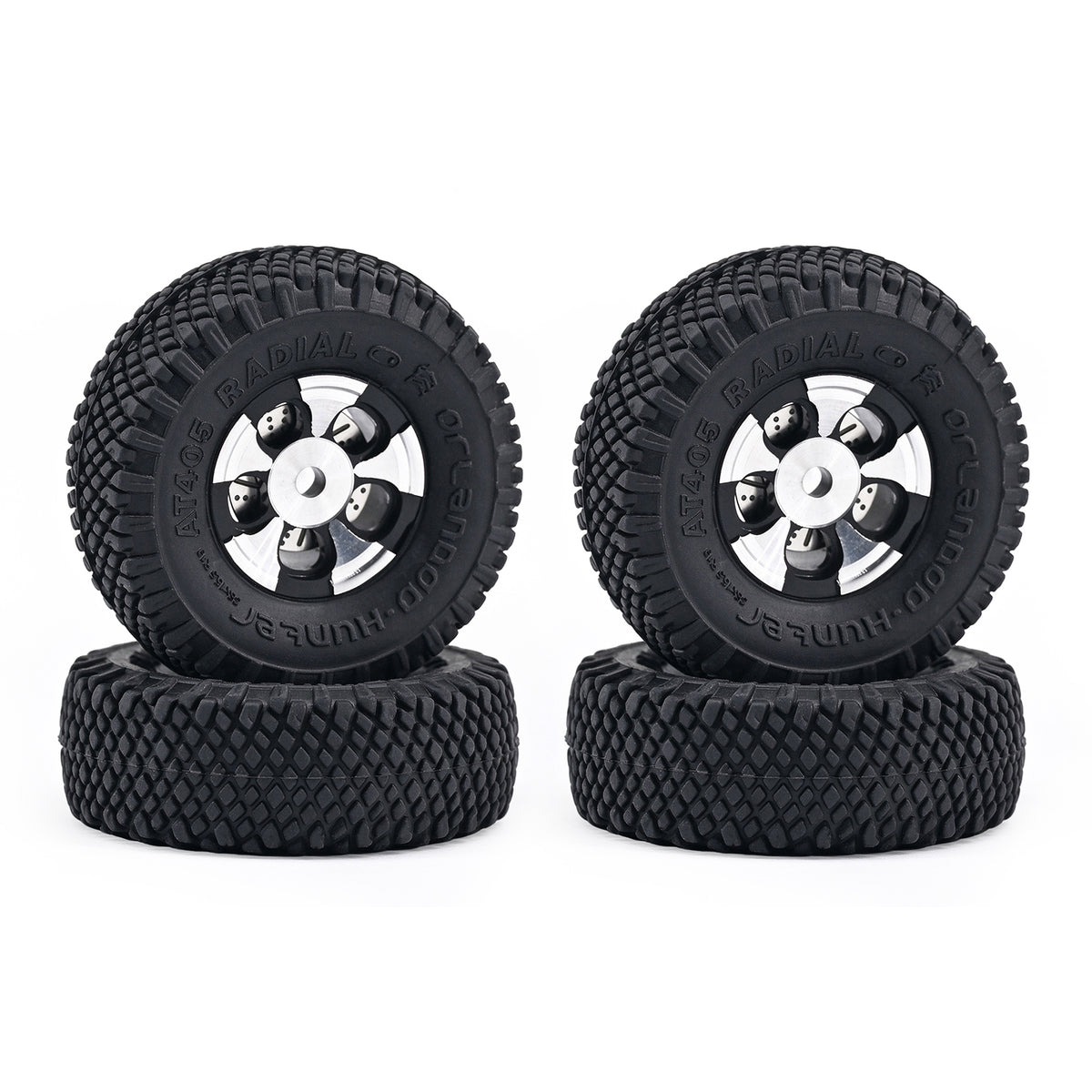 HobbyDetails 11.5×29.5mm Wheels and Tires for SCX30 Tacoma RC Crawler