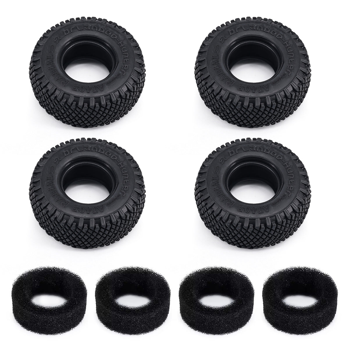 HobbyDetails 11.5×29.5mm Wheels and Tires for SCX30 Tacoma RC Crawler