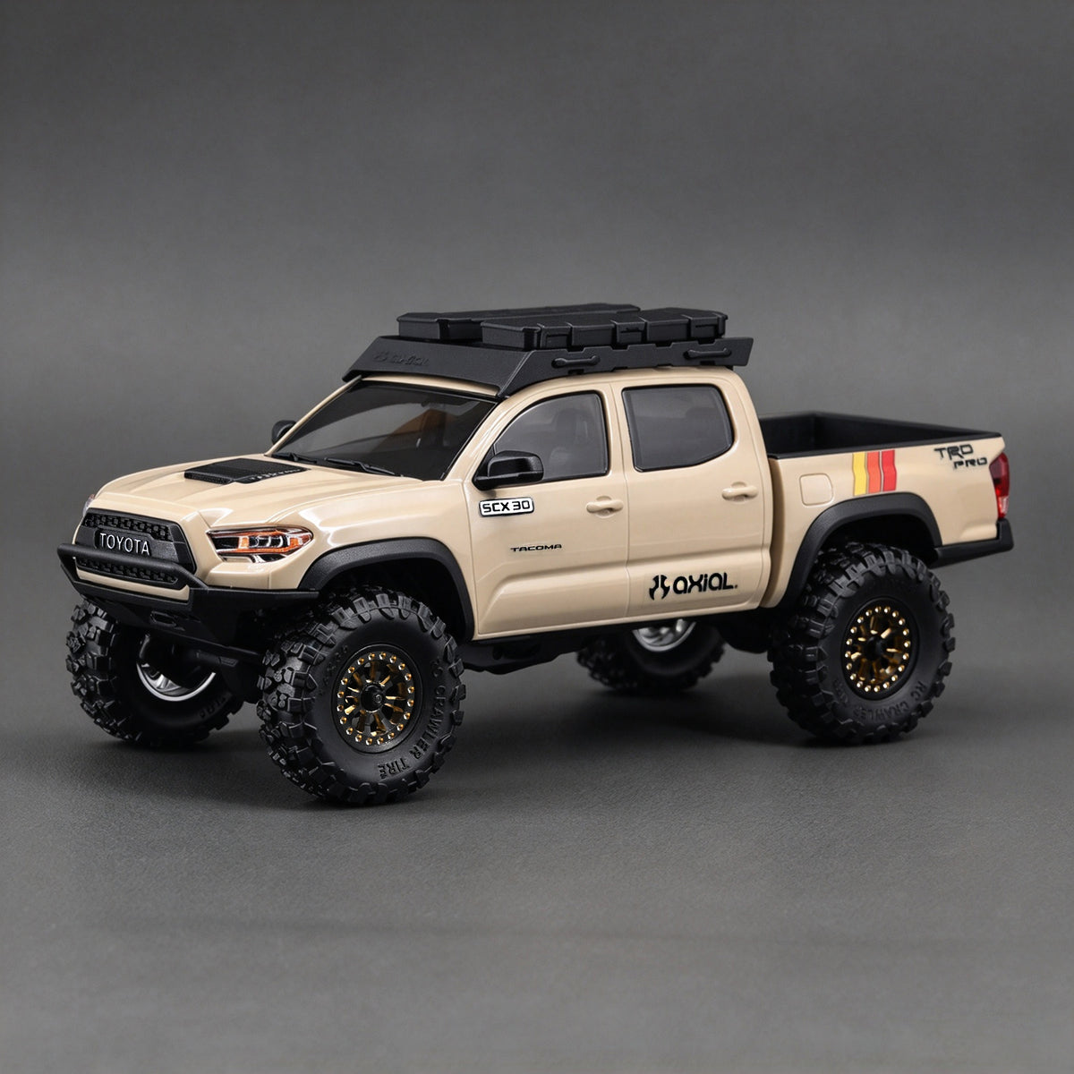 HobbyDetails 0.7" 14X35mm Tire ＆ Wheel for SCX30 Cars, Tacoma Bronze Cars, 4pcs/set