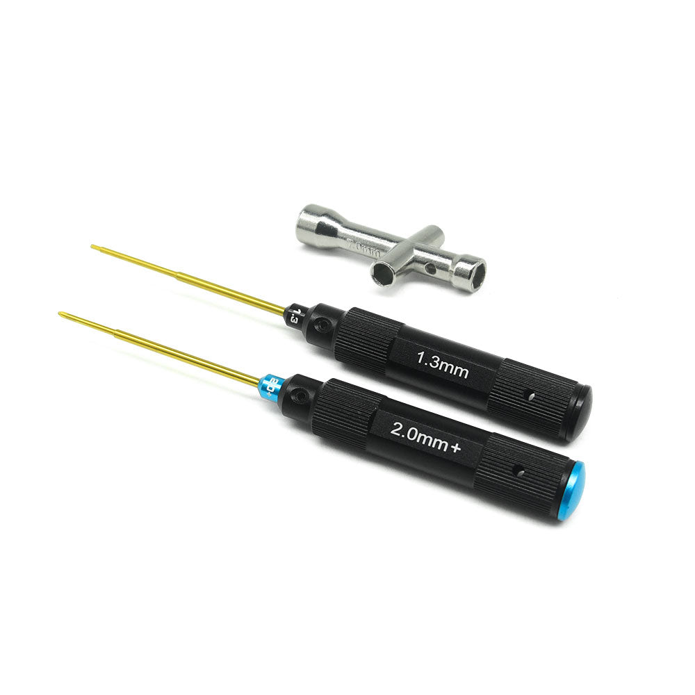 HobbyDetails RC Aluminum Tool Set for SCX30 3pcs/set(Hex1.3mm/PH2.0mm/Mini Nut)