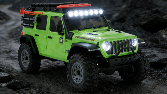 Hobby Details SCX30 Wrangler LED Round Light Bar, LED Straight Light Bar, Angel Eye Light, LED Bumper Light, Spare Tire LED Light, Rock Lights Bar, A Pillar Spot Lights