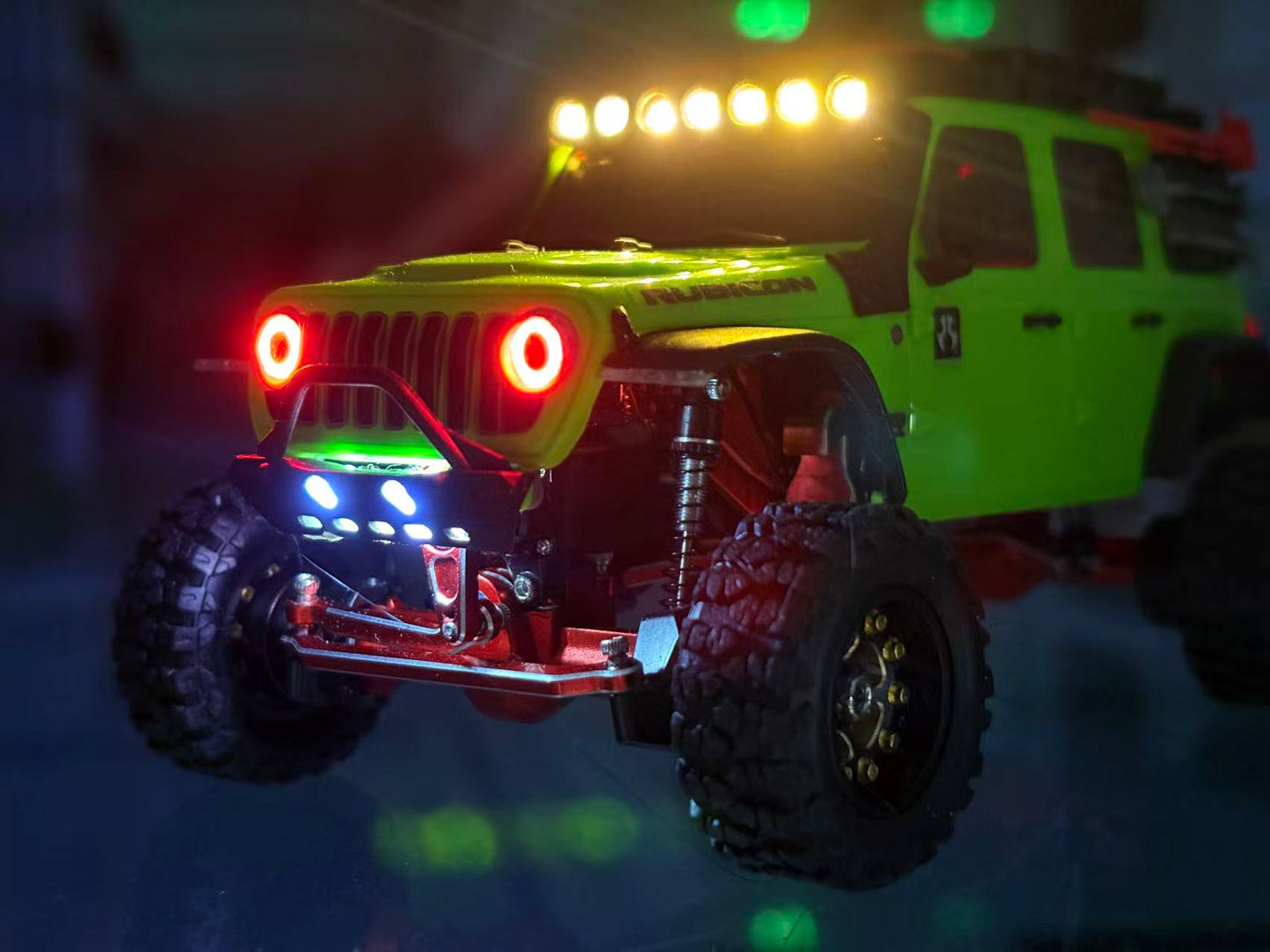Hobby Details SCX30 Wrangler LED Round Light Bar, LED Straight Light Bar, Angel Eye Light, LED Bumper Light, Spare Tire LED Light, Rock Lights Bar, A Pillar Spot Lights