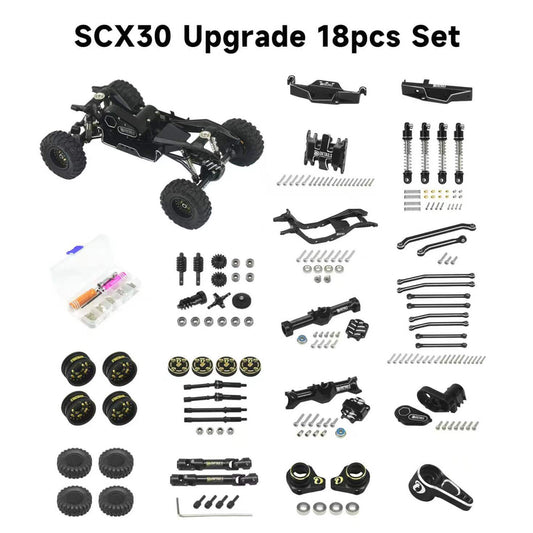 HobbyDetails SCX30 Aluminum Alloy 18-Piece Kit (Electronics and Transmitter Not Included)