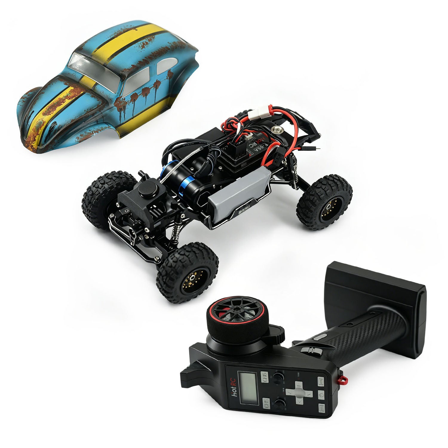 Metallic Rtr Sport HobbyDetails SCX30 Full Aluminum Metal Kit RTR Metal Chassis + Free De ...