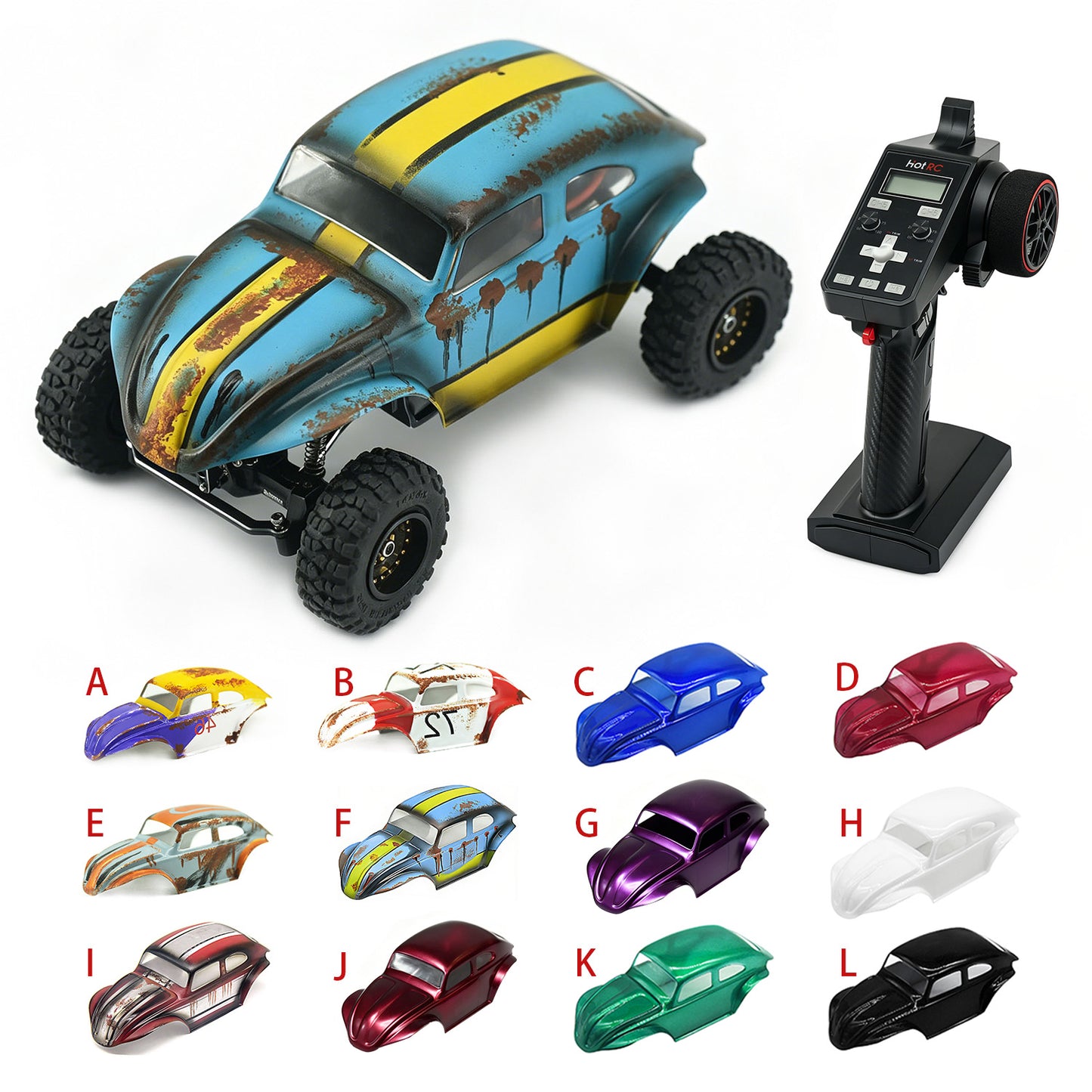 HobbyDetails SCX30 Full Aluminum Metal Kit RTR Metal Chassis + Free Deck MotorESC + Hot RC Transmitter Receiver + Servo + Battery + Body(By random)