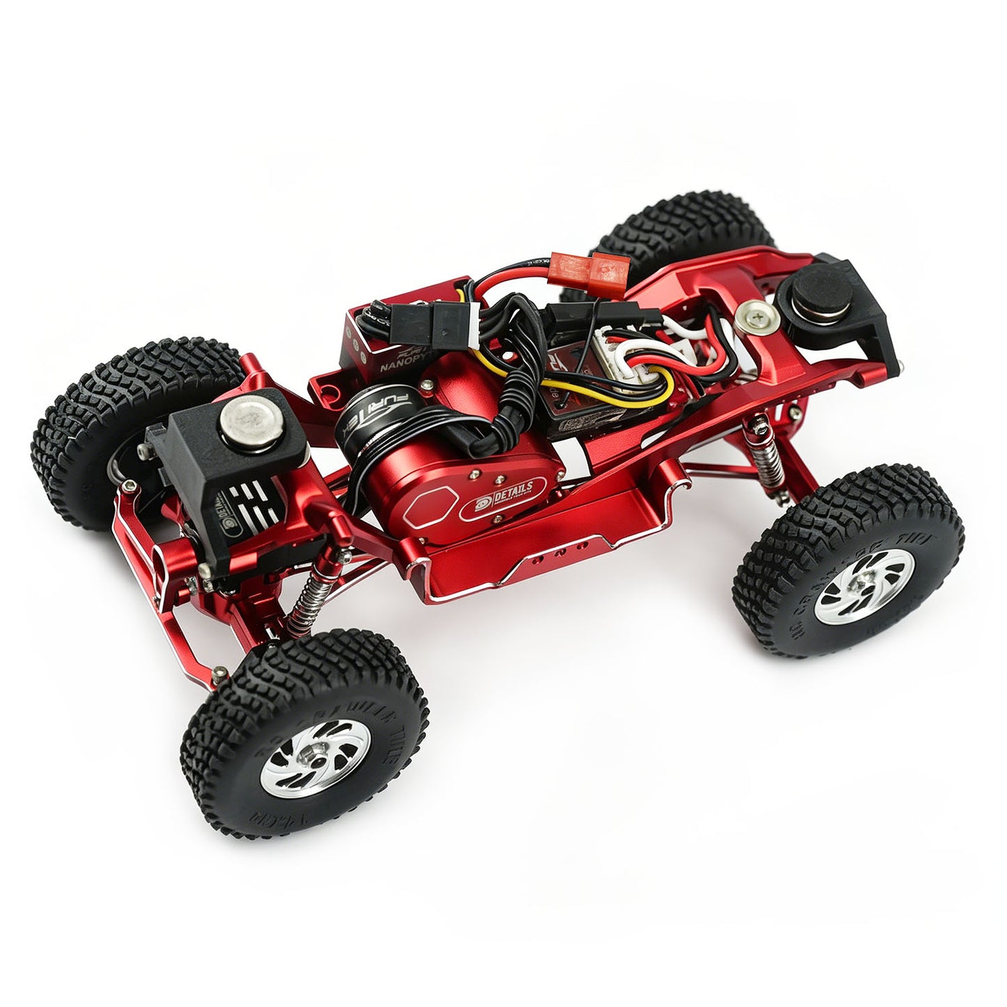 HobbyDetails SCX30 Full Aluminum Metal Kit RTR Metal Chassis + Furitek Motor ESC Transmitter Receiver + Servo + Battery + Body(By random)