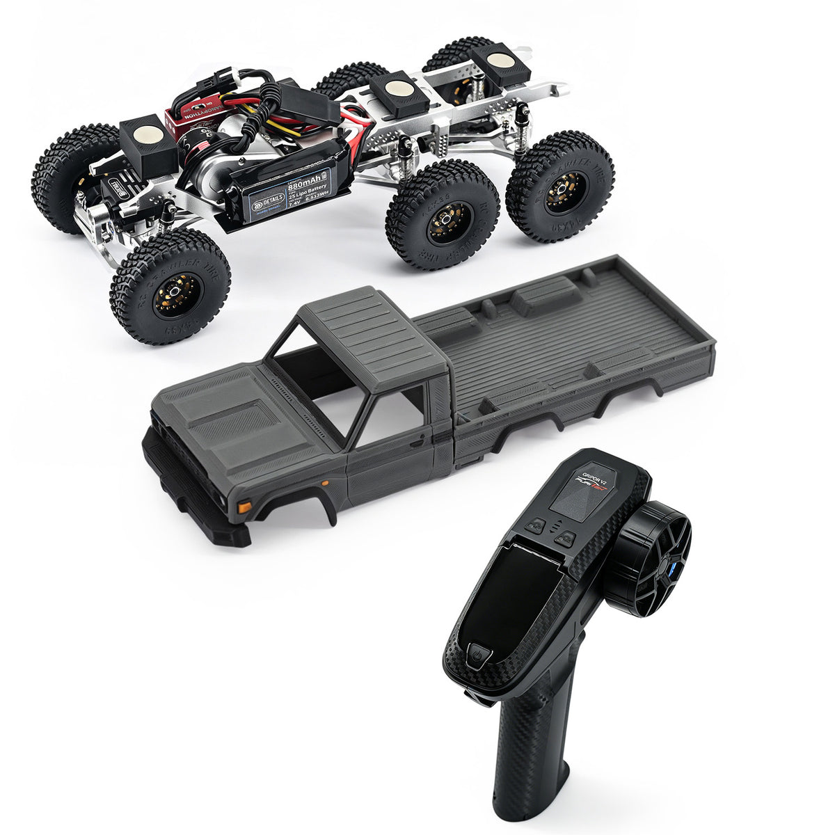 SCX30 6X6 Chassis KIT Upgrading Set with 3D Print LC79 Body