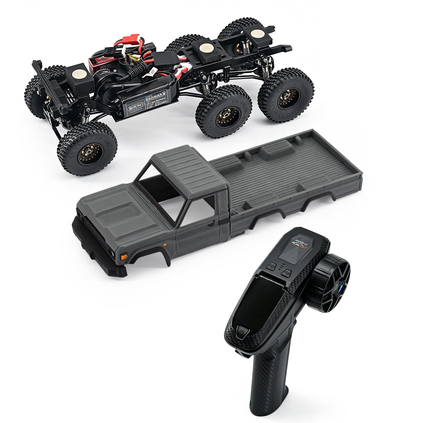 SCX30 6X6 Chassis KIT Upgrading Set with 3D Print LC79 Body