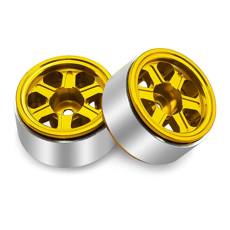 Hobby Details Aluminum 0.7" Beadlock Wheel 11x21mm for SCX30 Cars 4pcs/set