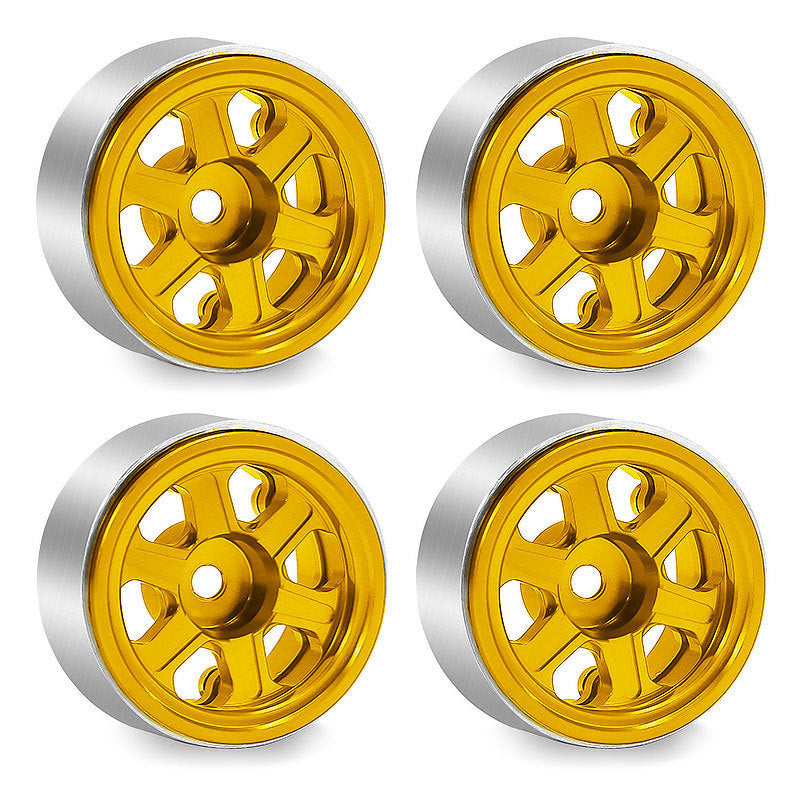 Hobby Details Aluminum 0.7" Beadlock Wheel 11x21mm for SCX30 Cars 4pcs/set