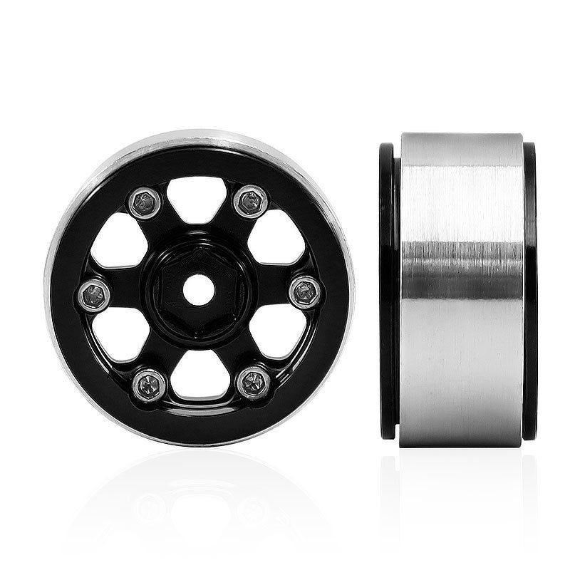 Hobby Details Aluminum 0.7" Beadlock Wheel 11x21mm for SCX30 Cars 4pcs/set