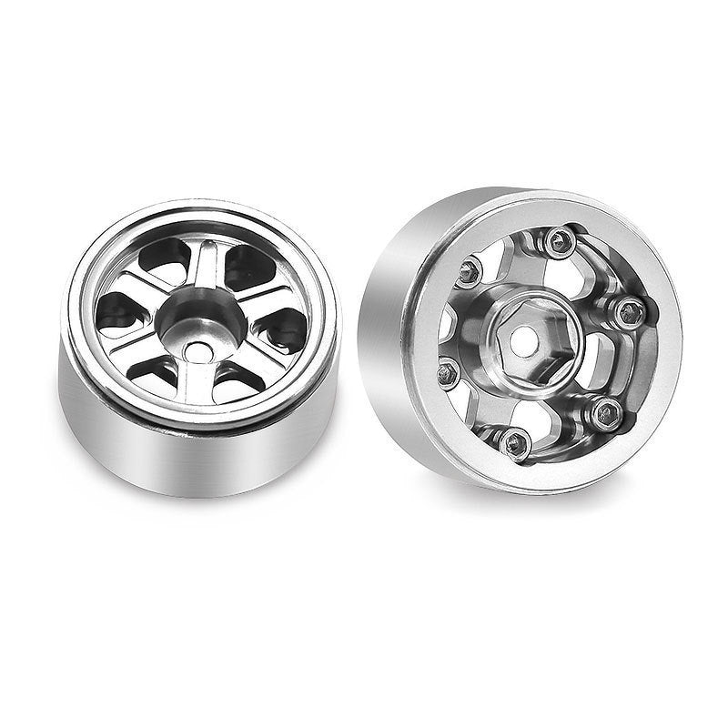 Hobby Details Aluminum 0.7" Beadlock Wheel 11x21mm for SCX30 Cars 4pcs/set