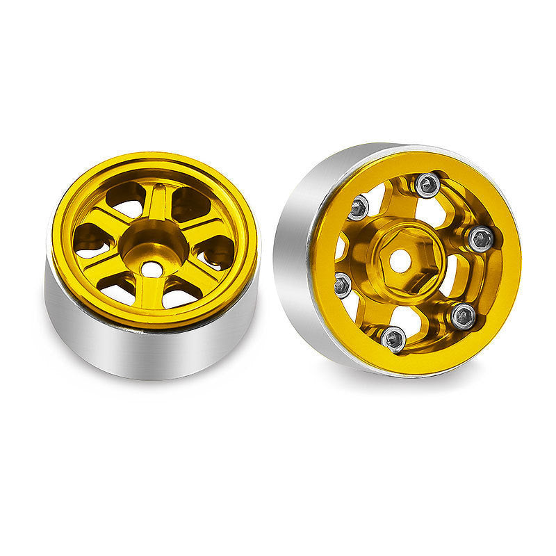 Hobby Details Aluminum 0.7" Beadlock Wheel 11x21mm for SCX30 Cars 4pcs/set