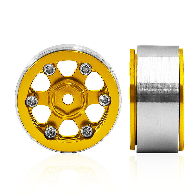 Hobby Details Aluminum 0.7" Beadlock Wheel 11x21mm for SCX30 Cars 4pcs/set
