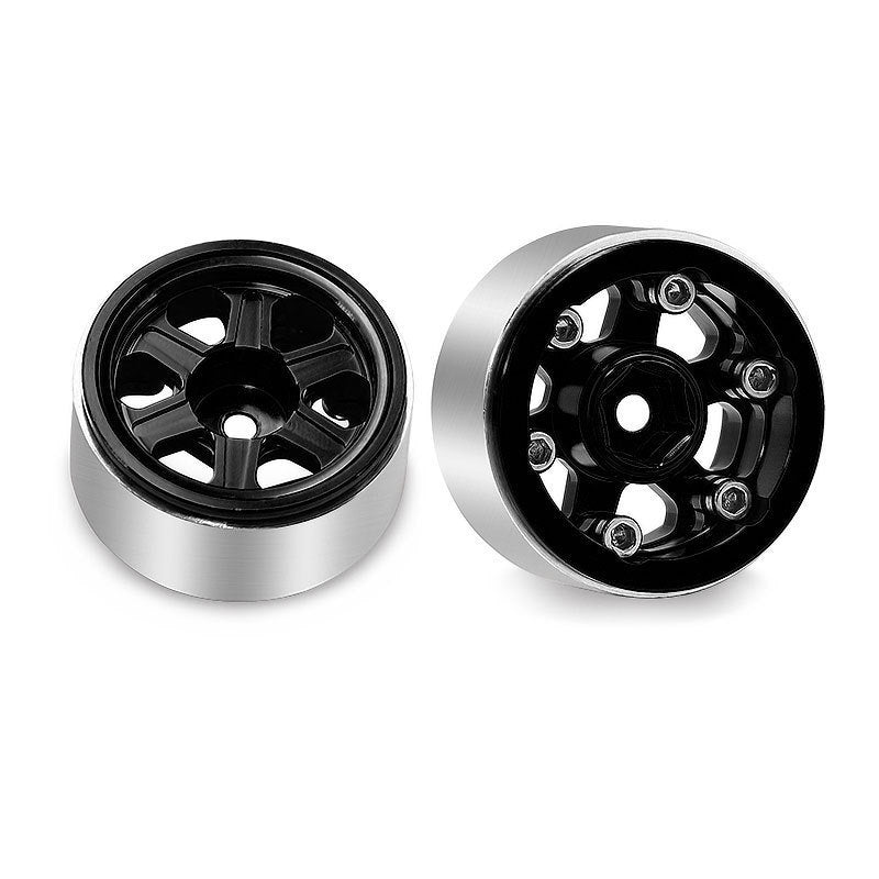 Hobby Details Aluminum 0.7" Beadlock Wheel 11x21mm for SCX30 Cars 4pcs/set
