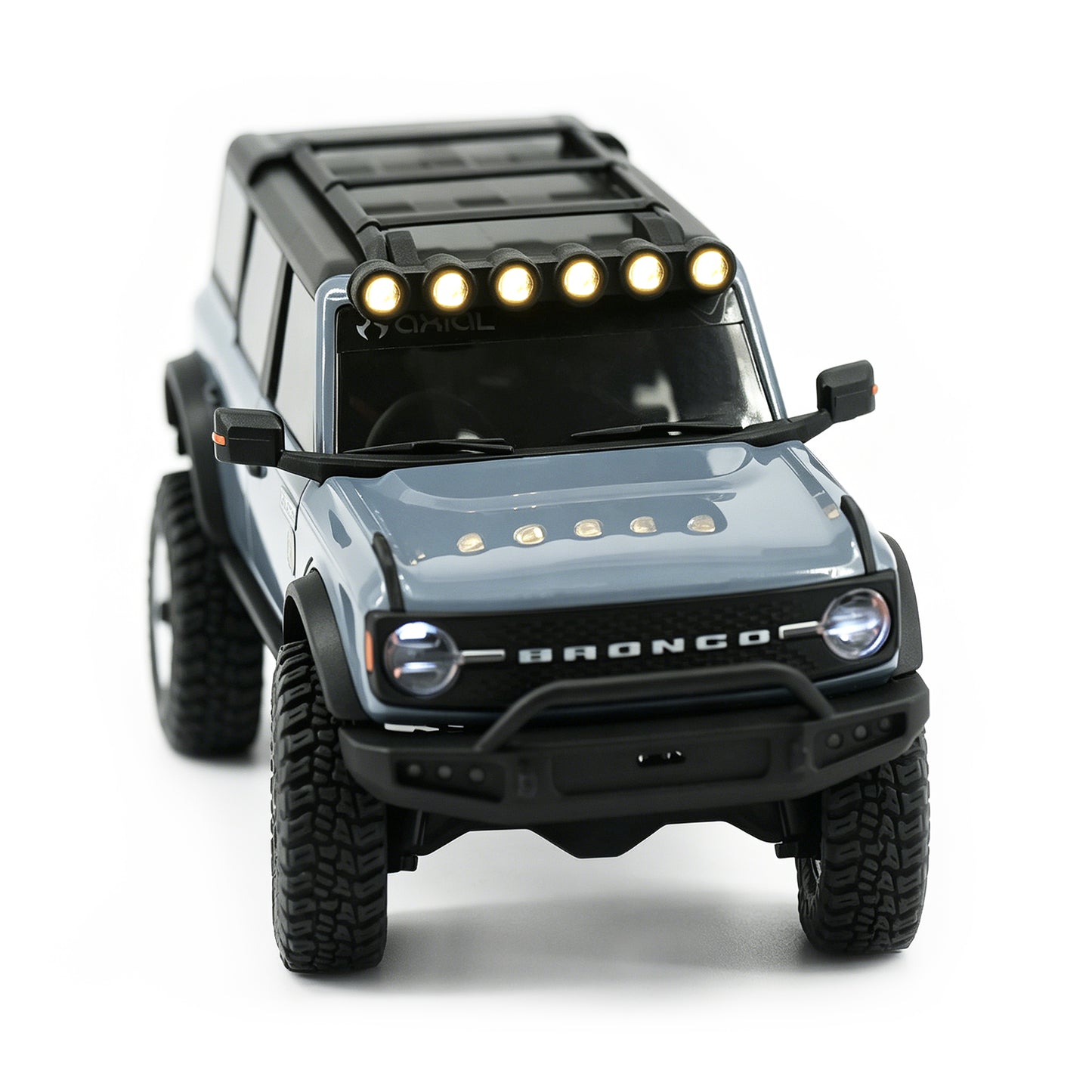 Hobby Details SCX30 Bronco Round Light Bar, Straight Light Bar, Angel Eye Light, LED Bumper Light, Front Bumper with LED Light Bar, Rock Lights Bar